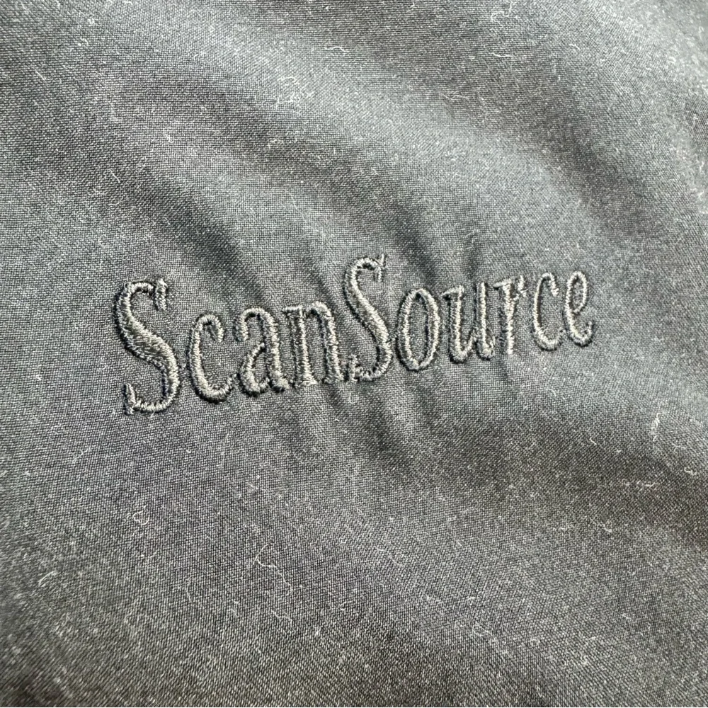 Nike Golf Vest XL Black Windbreaker Sleeveless ScanSource Logo 26.5x27.5